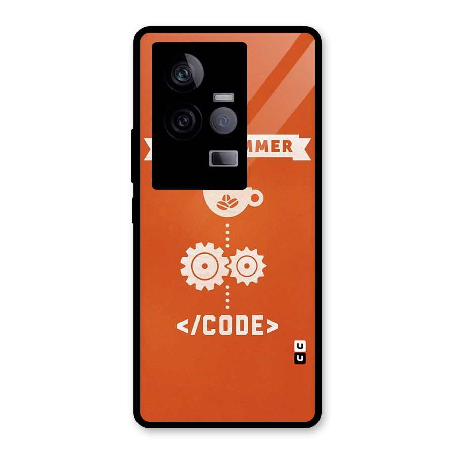 Programmer Coffee Code Glass Back Case for Vivo iQOO 11 5G