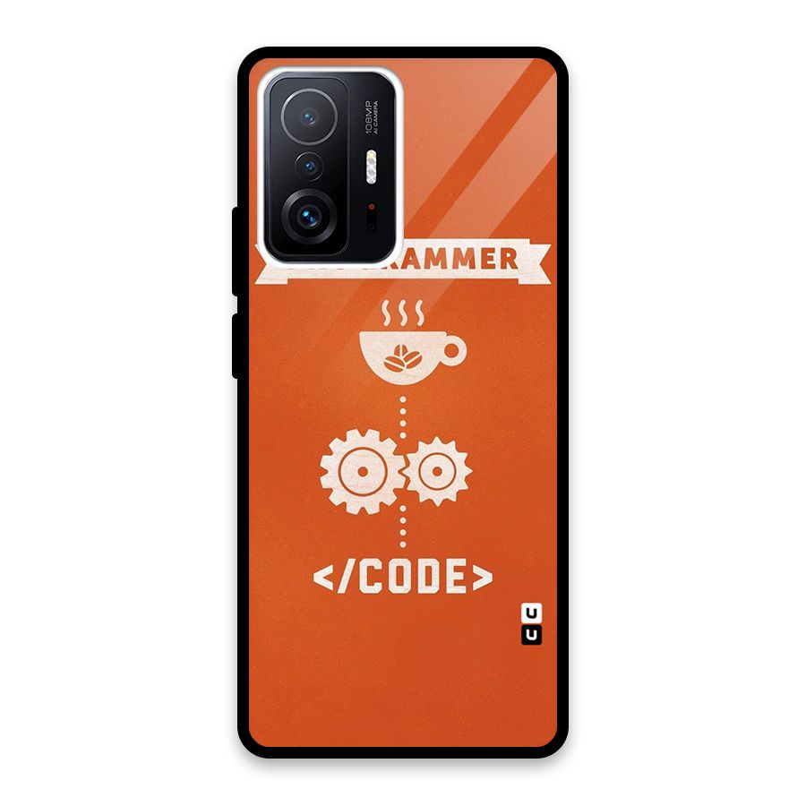 Programmer Coffee Code Glass Back Case for Xiaomi 11T Pro