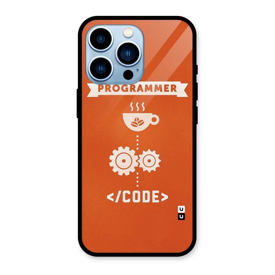 Programmer Coffee Code Glass Back Case for iPhone 13 Pro