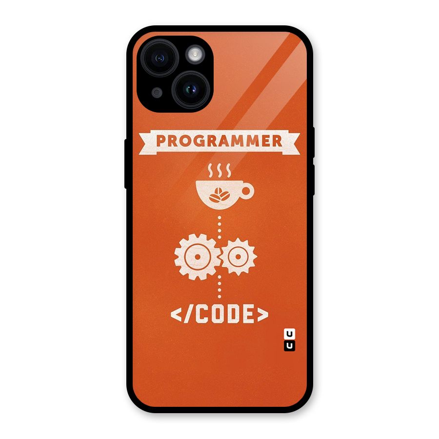 Programmer Coffee Code Glass Back Case for iPhone 14
