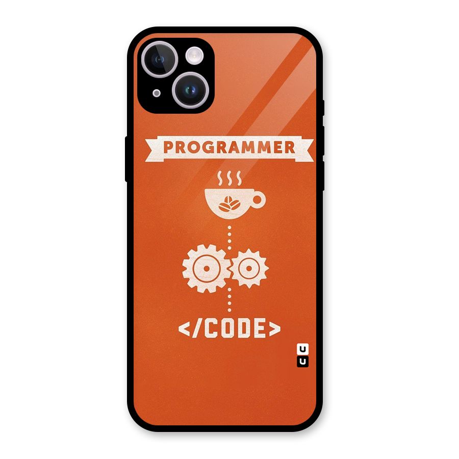 Programmer Coffee Code Glass Back Case for iPhone 14 Plus