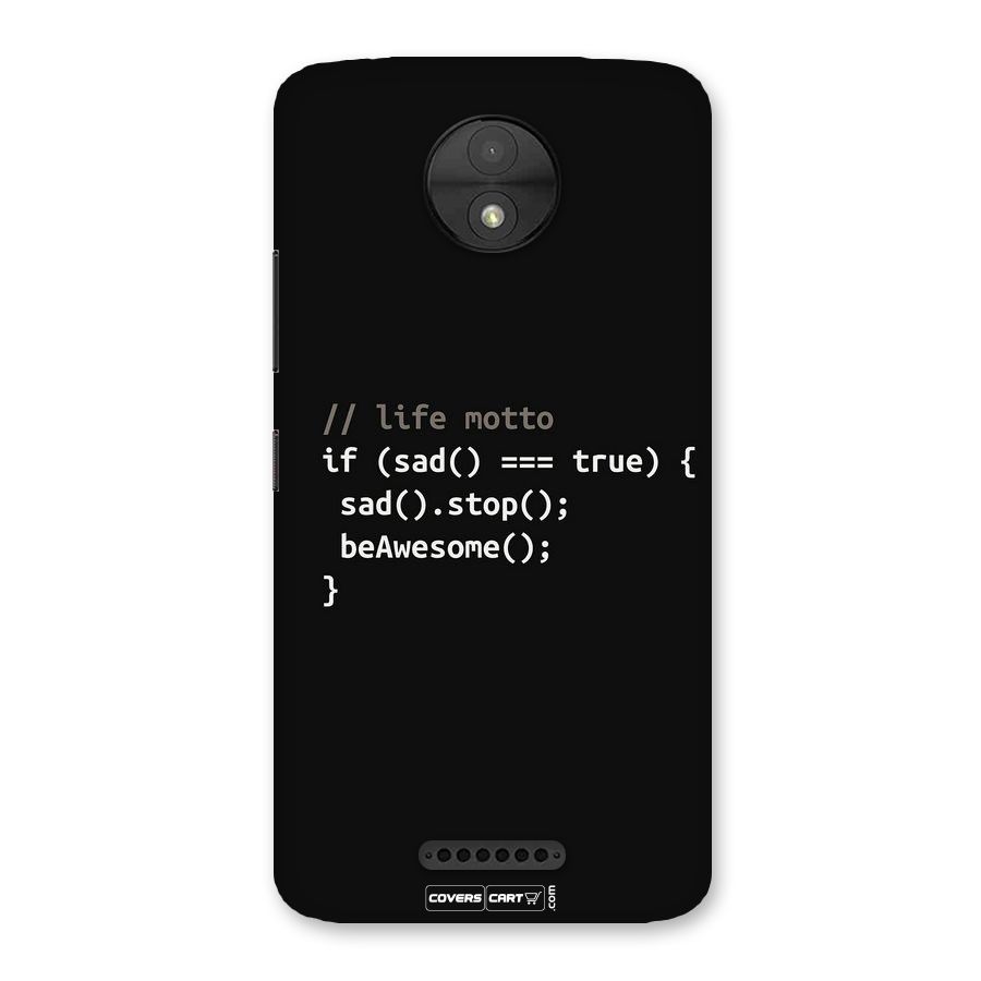 Programmers Life Back Case for Moto C