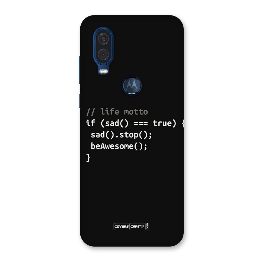 Programmers Life Back Case for Motorola One Vision