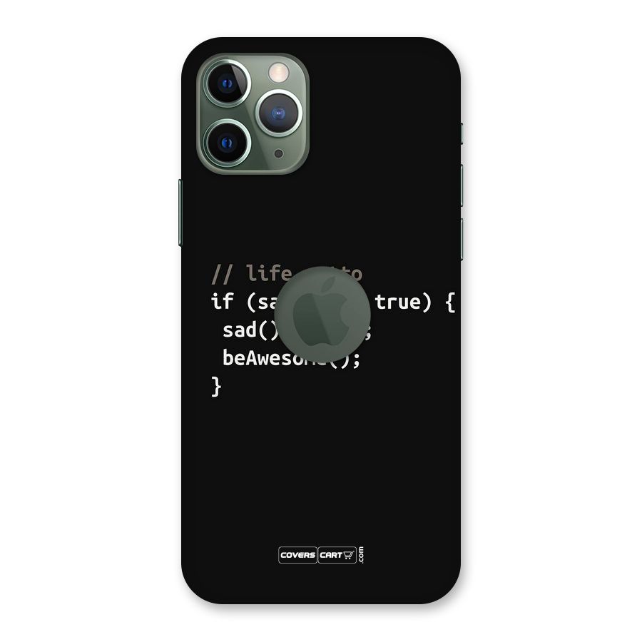 Programmers Life Back Case for iPhone 11 Pro Logo  Cut