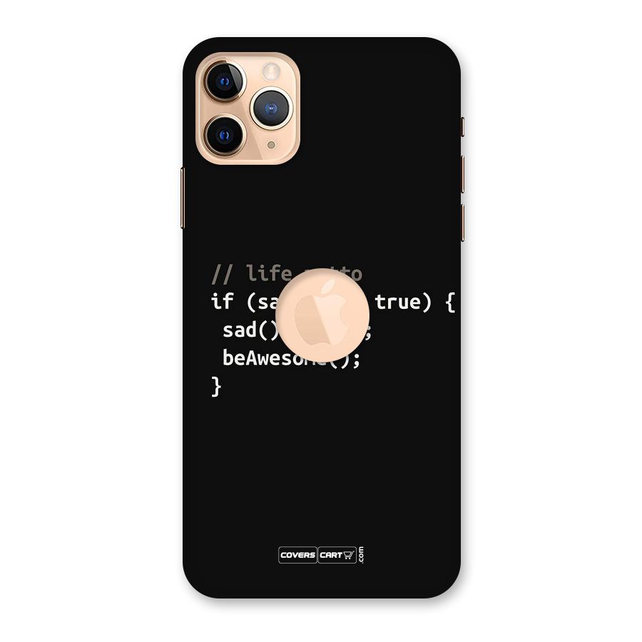 Programmers Life Back Case for iPhone 11 Pro Max Logo Cut
