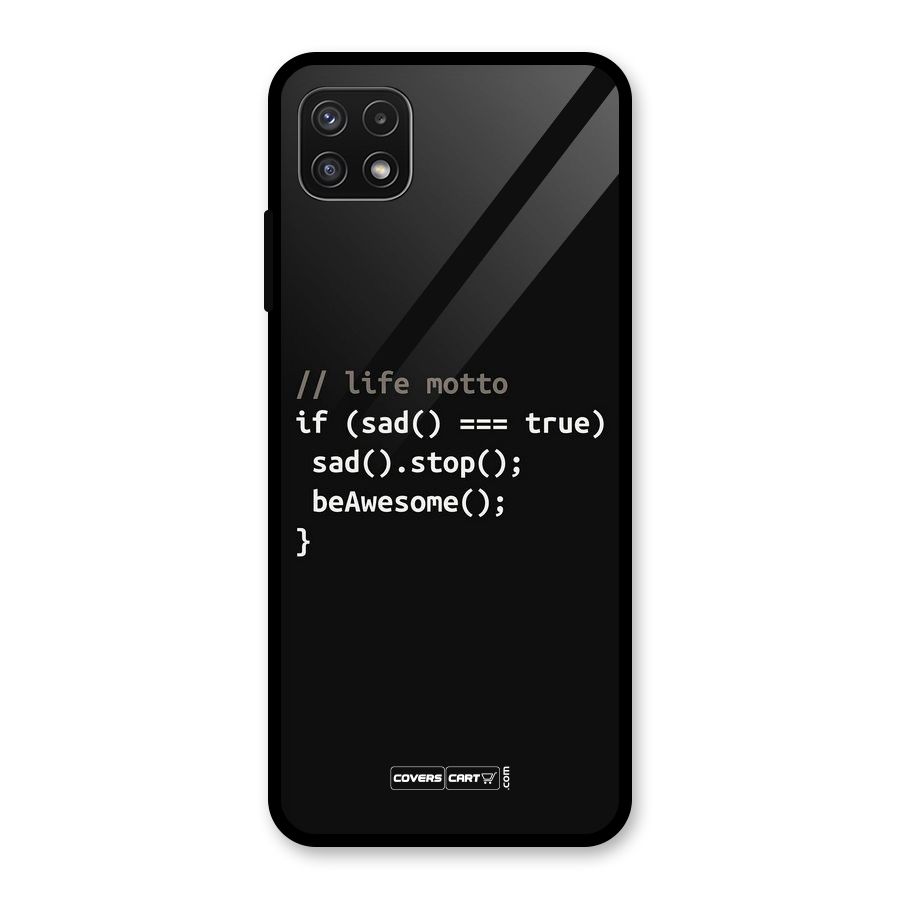 Programmers Life Glass Back Case for Galaxy A22 5G