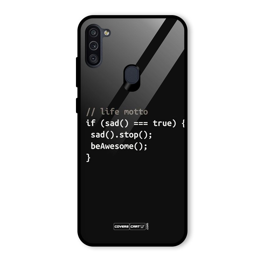 Programmers Life Glass Back Case for Galaxy M11