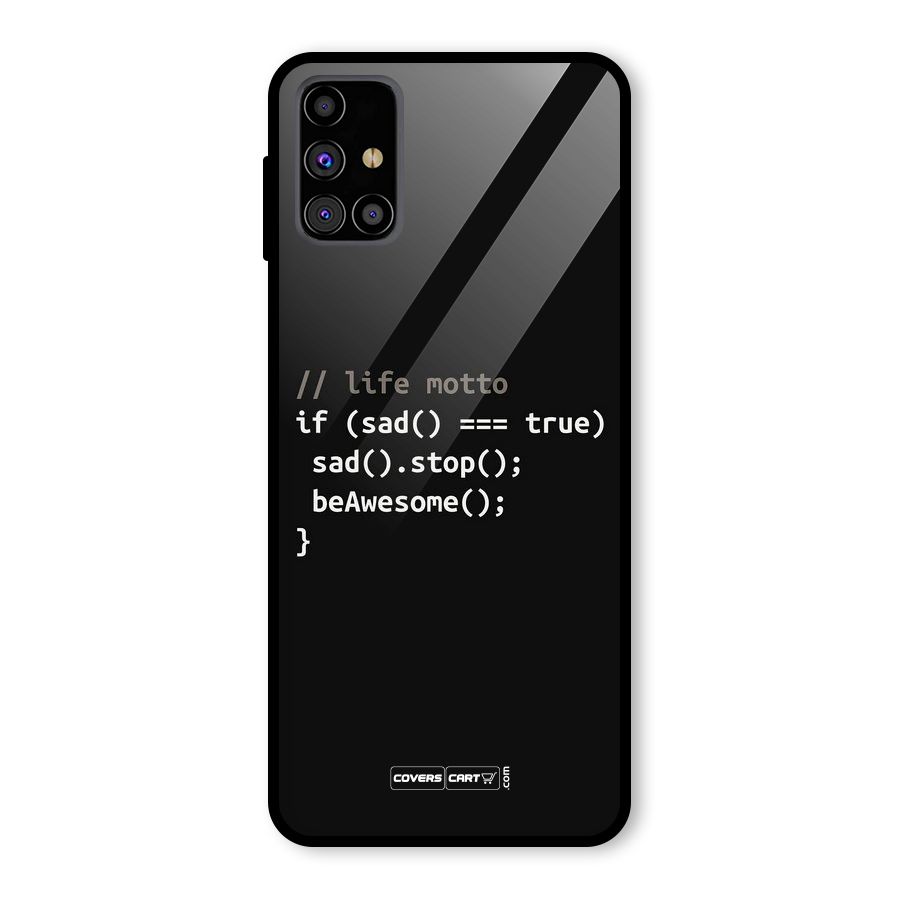 Programmers Life Glass Back Case for Galaxy M31s