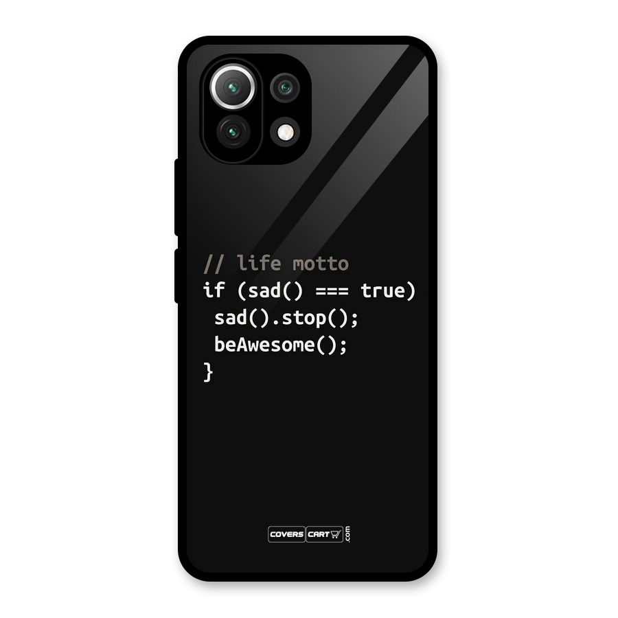 Programmers Life Glass Back Case for Mi 11 Lite NE 5G