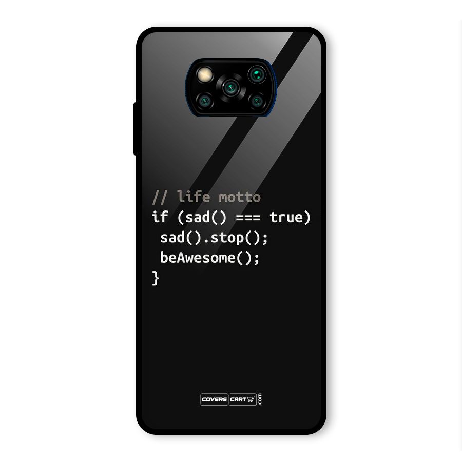 Programmers Life Glass Back Case for Poco X3 Pro