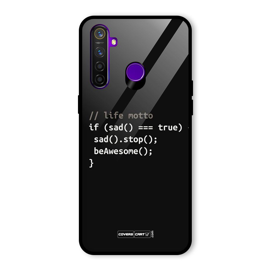 Programmers Life Glass Back Case for Realme 5 Pro