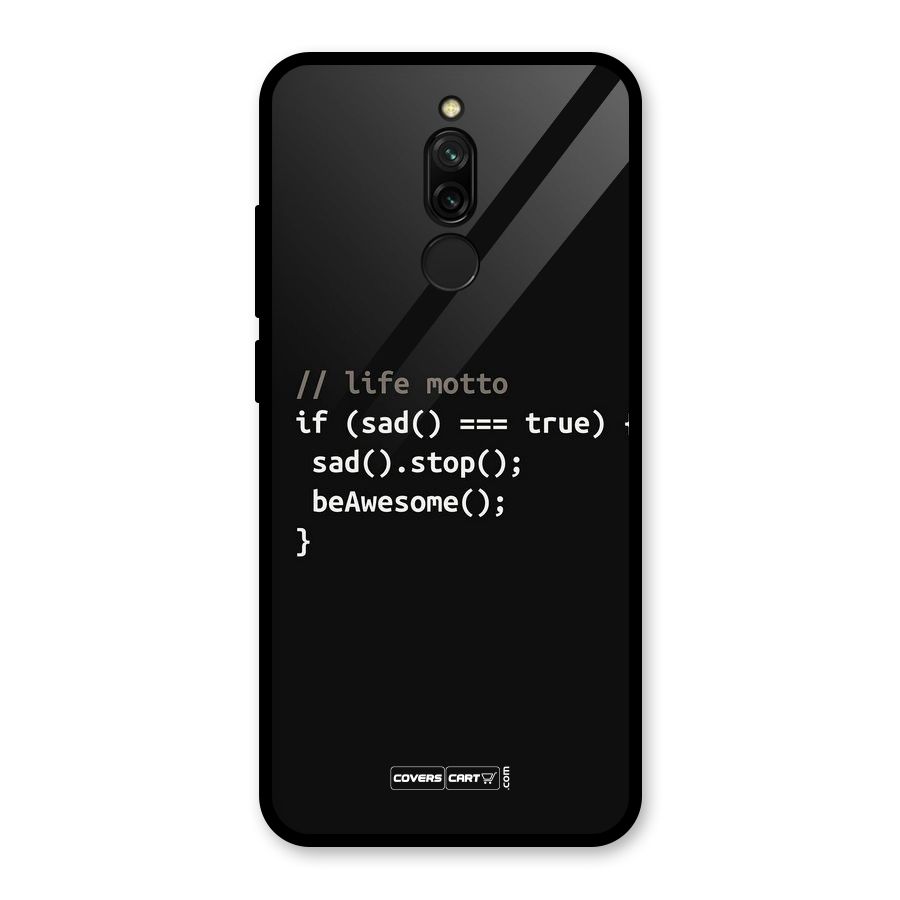 Programmers Life Glass Back Case for Redmi 8