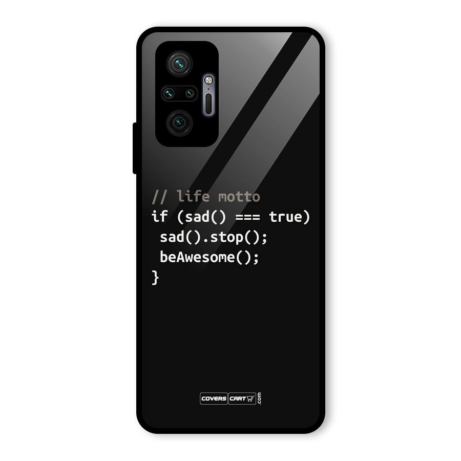 Programmers Life Glass Back Case for Redmi Note 10 Pro