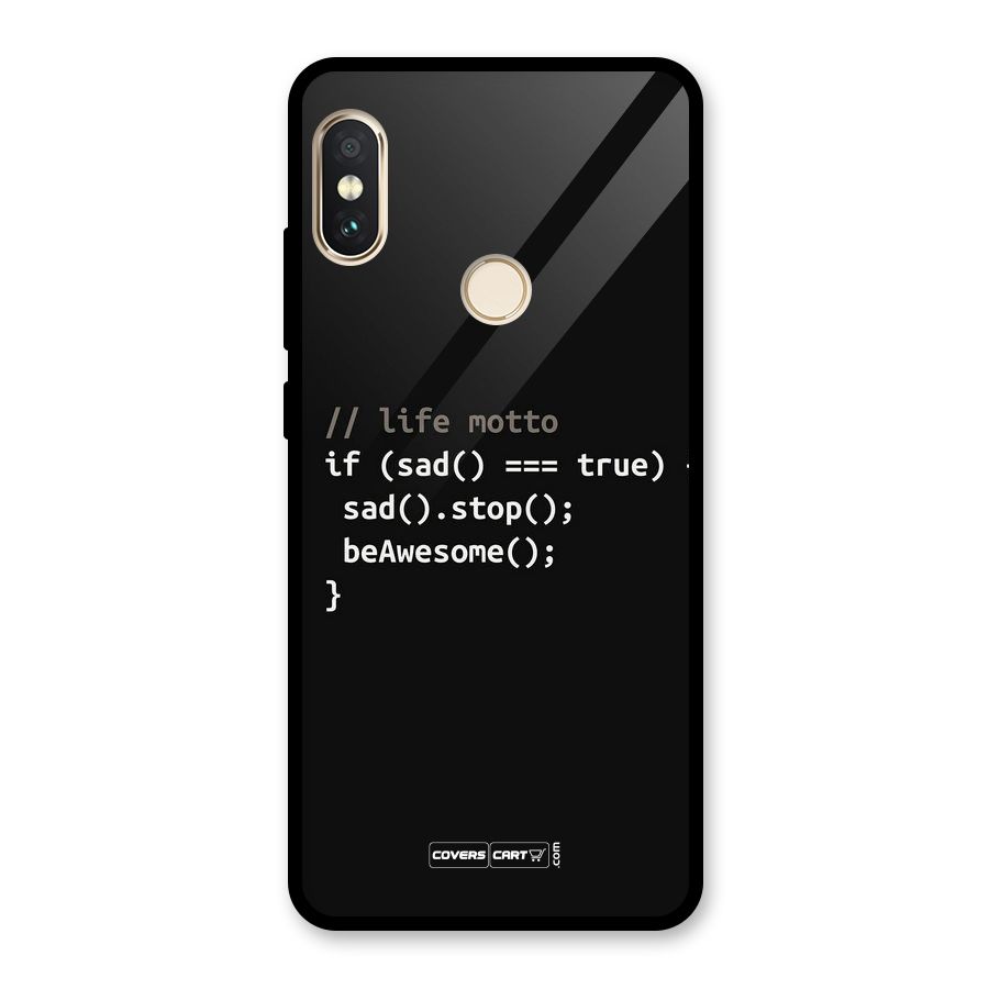 Programmers Life Glass Back Case for Redmi Note 5 Pro