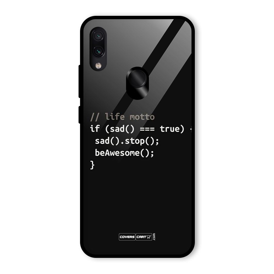 Programmers Life Glass Back Case for Redmi Note 7 Pro