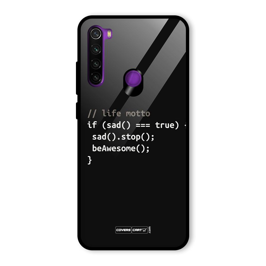 Programmers Life Glass Back Case for Redmi Note 8