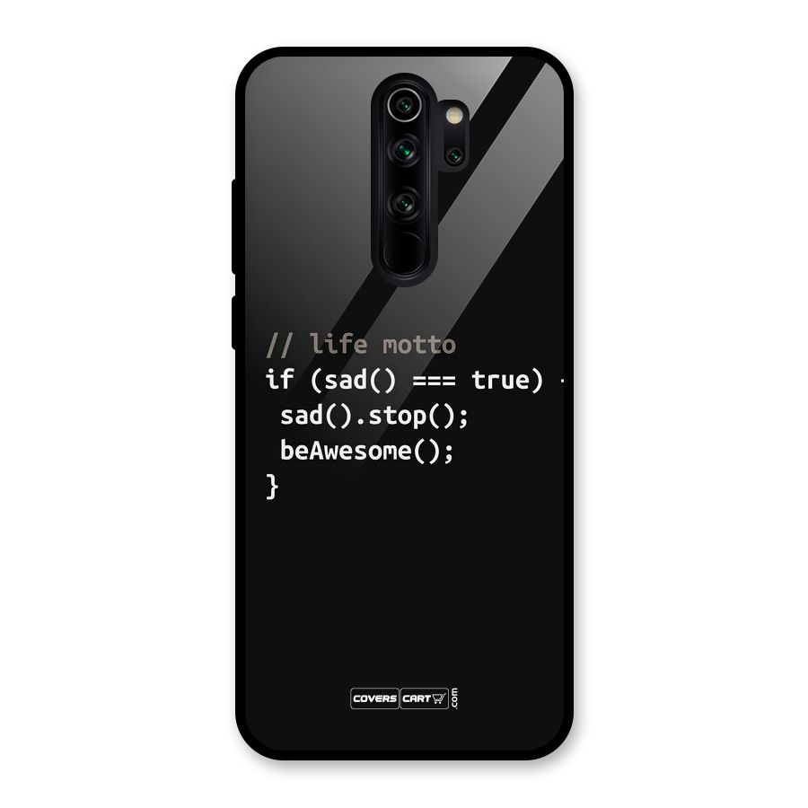 Programmers Life Glass Back Case for Redmi Note 8 Pro
