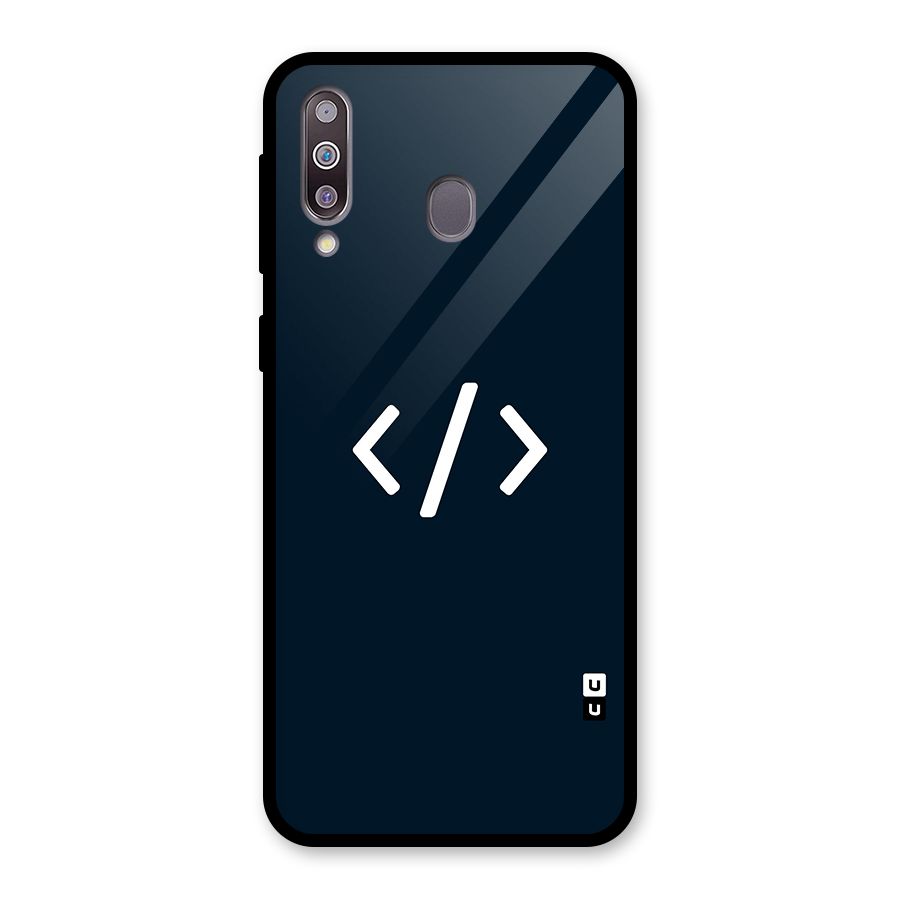 Programmers Style Symbol Glass Back Case for Galaxy M30