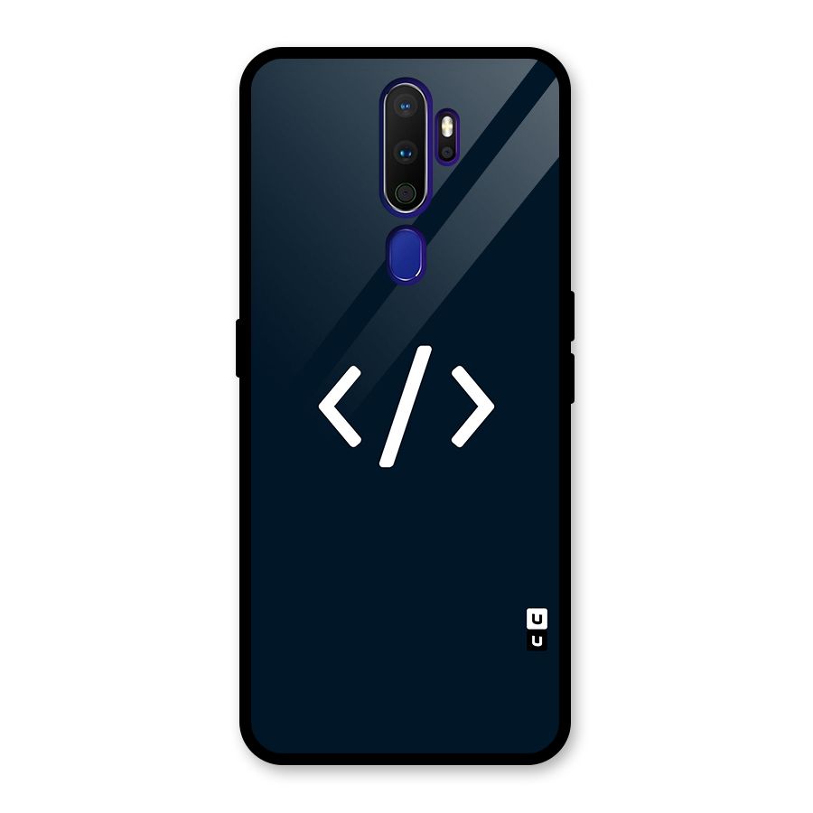Programmers Style Symbol Glass Back Case for Oppo A9 (2020)