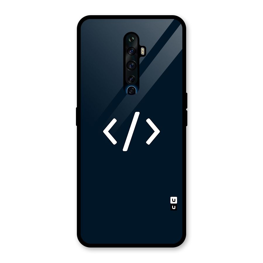 Programmers Style Symbol Glass Back Case for Oppo Reno2 F