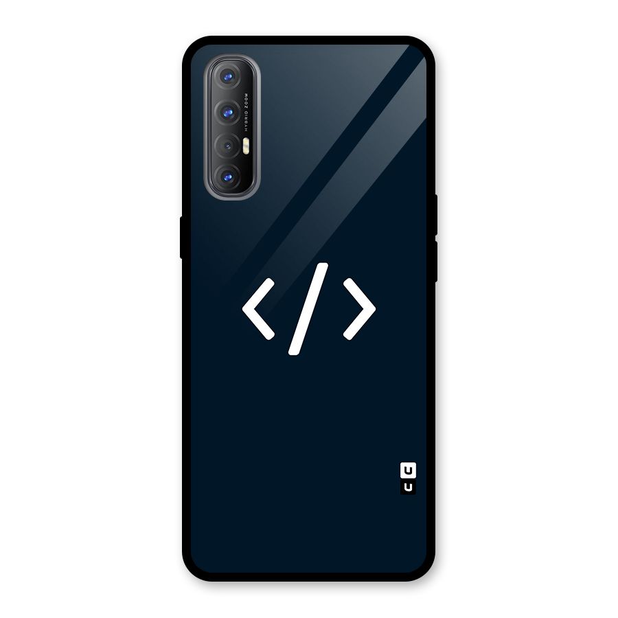 Programmers Style Symbol Glass Back Case for Oppo Reno3 Pro