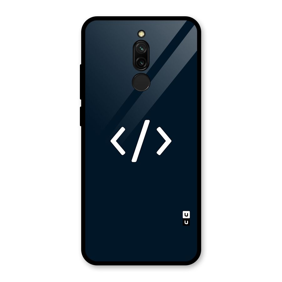 Programmers Style Symbol Glass Back Case for Redmi 8
