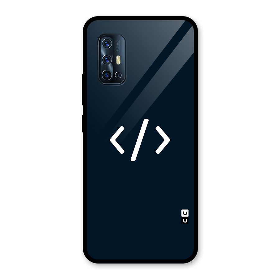 Programmers Style Symbol Glass Back Case for Vivo V17