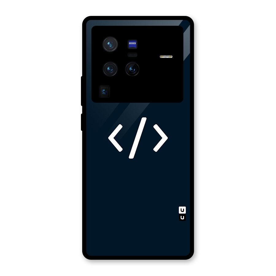 Programmers Style Symbol Glass Back Case for Vivo X80 Pro