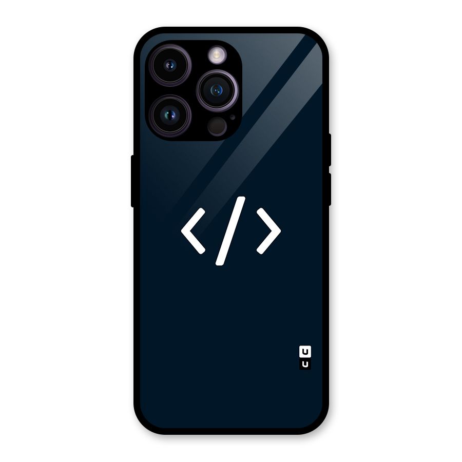 Programmers Style Symbol Glass Back Case for iPhone 14 Pro Max