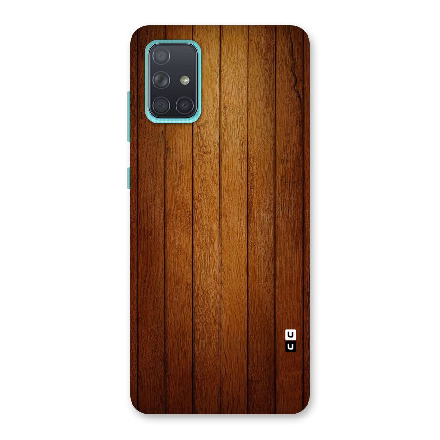 Proper Brown Wood Back Case for Galaxy A71