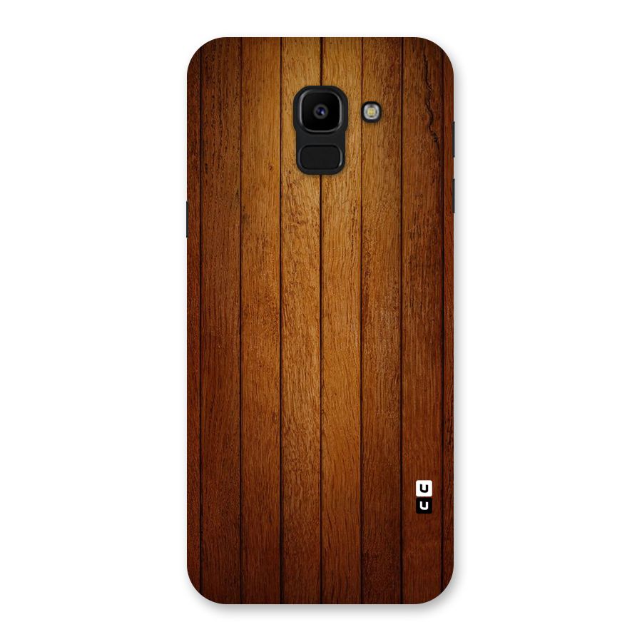 Proper Brown Wood Back Case for Galaxy J6