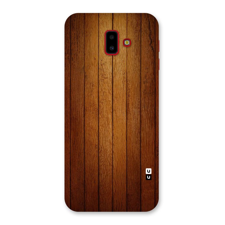 Proper Brown Wood Back Case for Galaxy J6 Plus