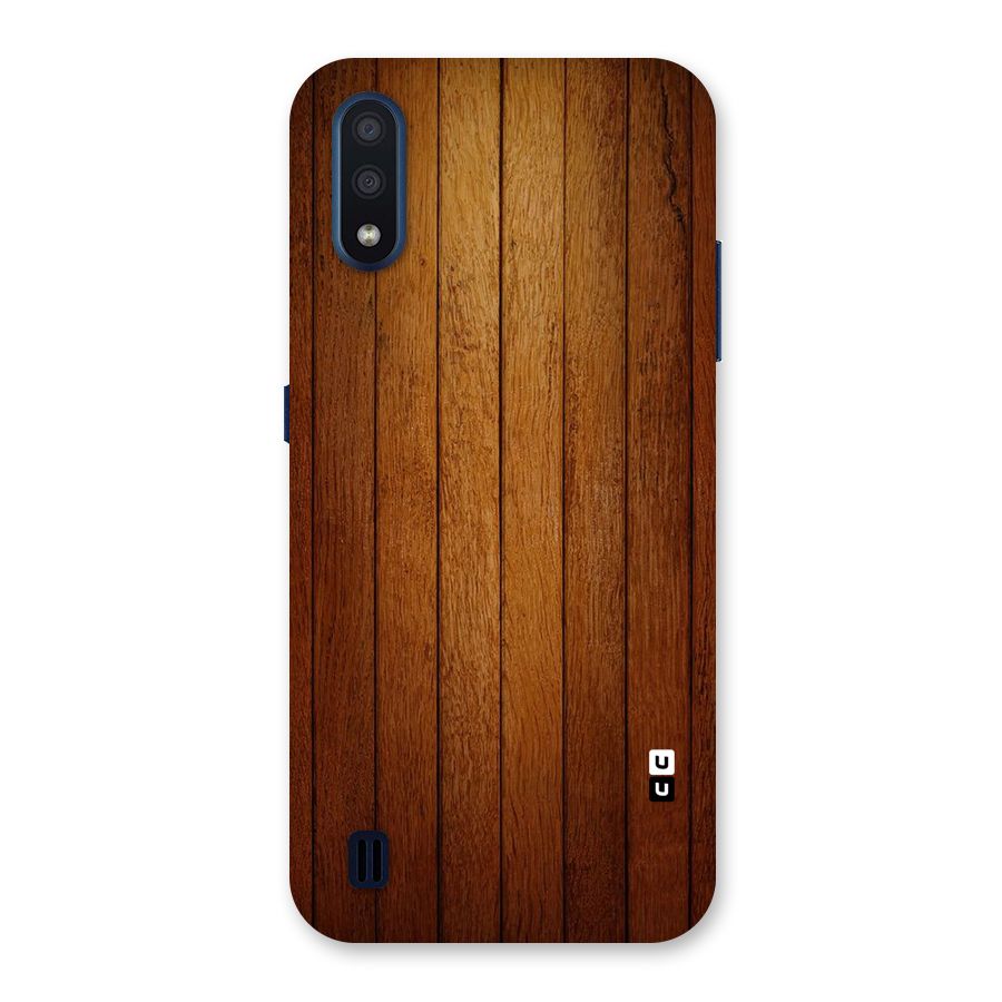 Proper Brown Wood Back Case for Galaxy M01