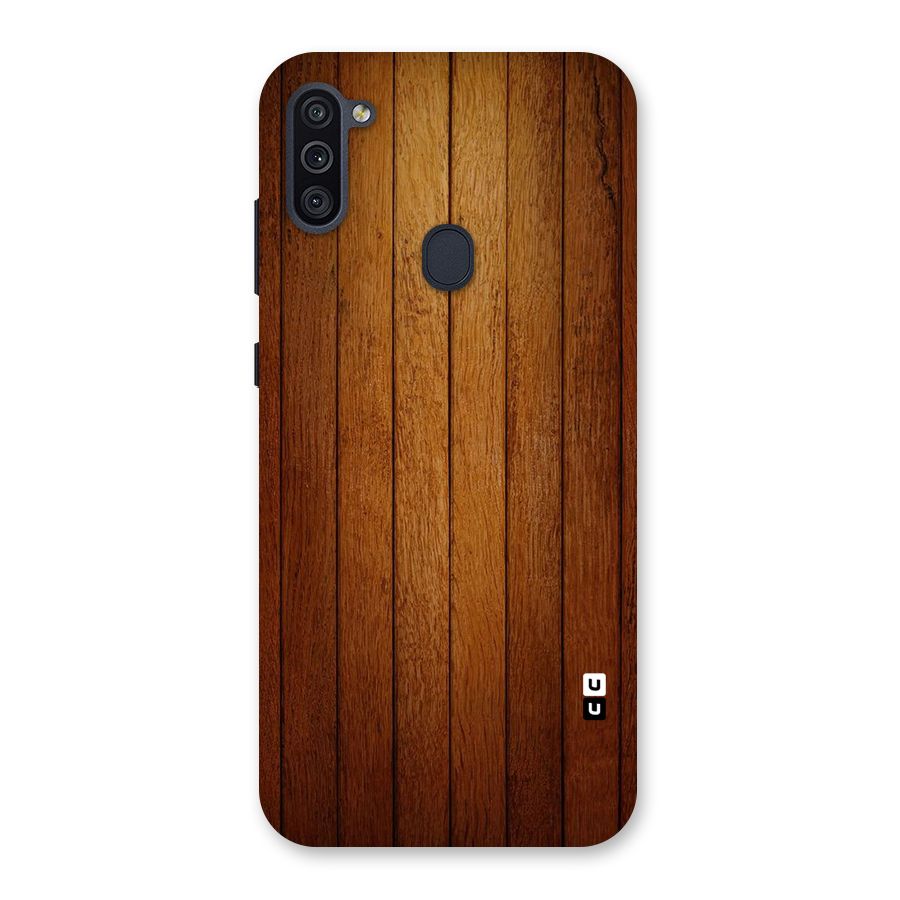 Proper Brown Wood Back Case for Galaxy M11