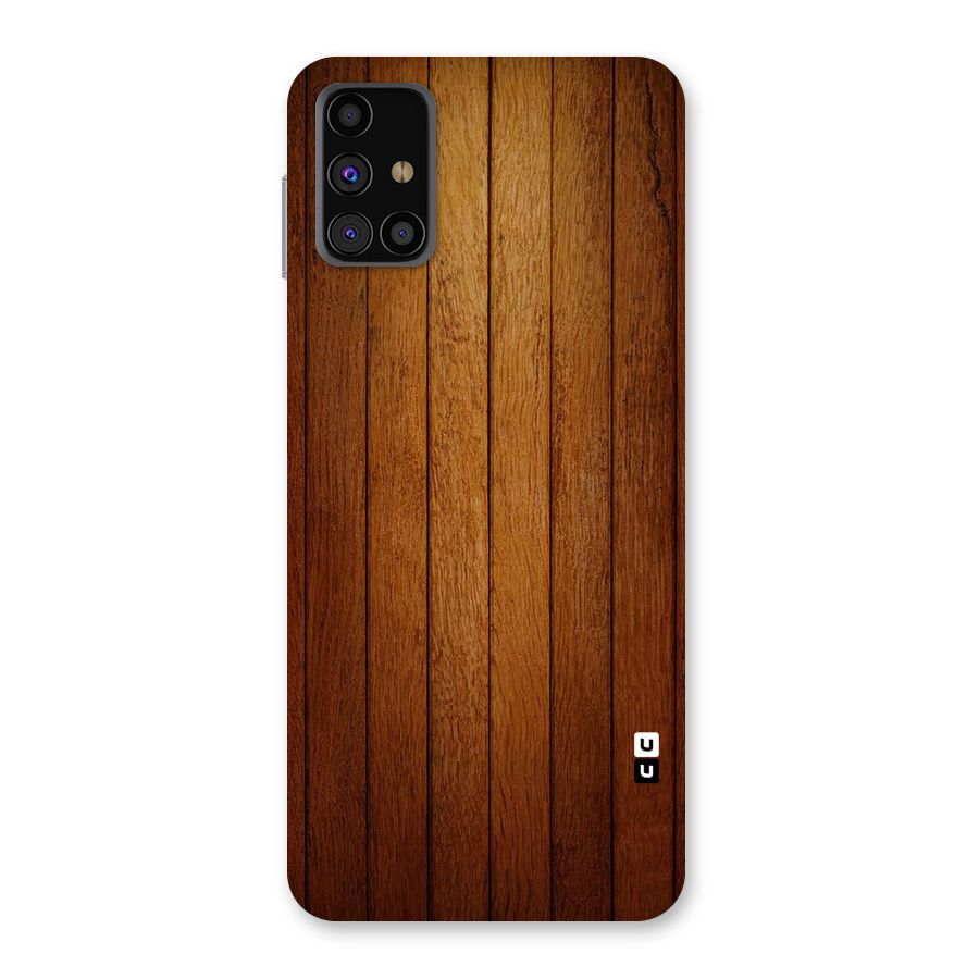 Proper Brown Wood Back Case for Galaxy M31s