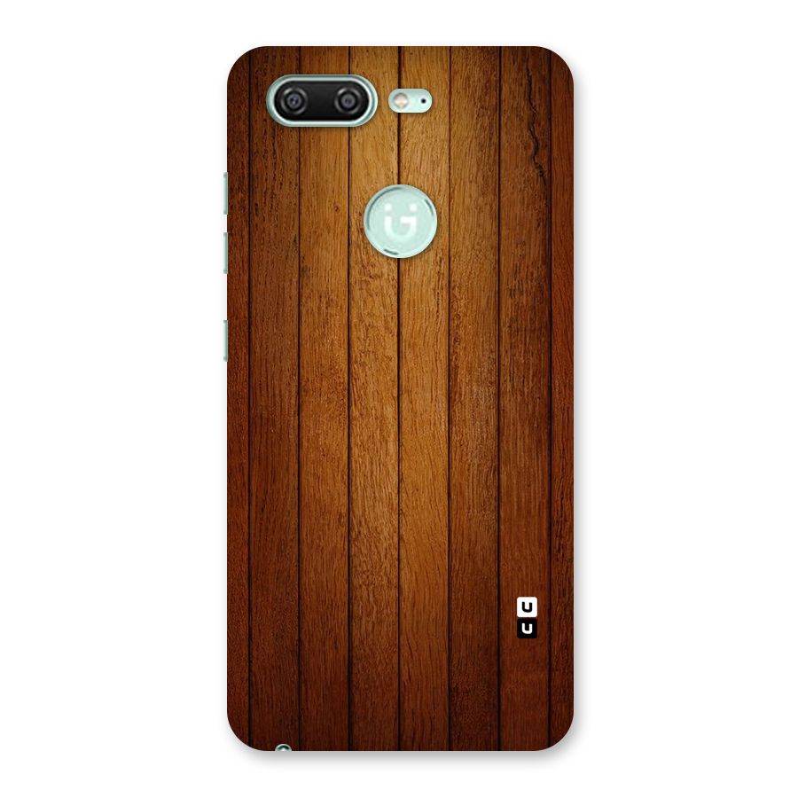 Proper Brown Wood Back Case for Gionee S10