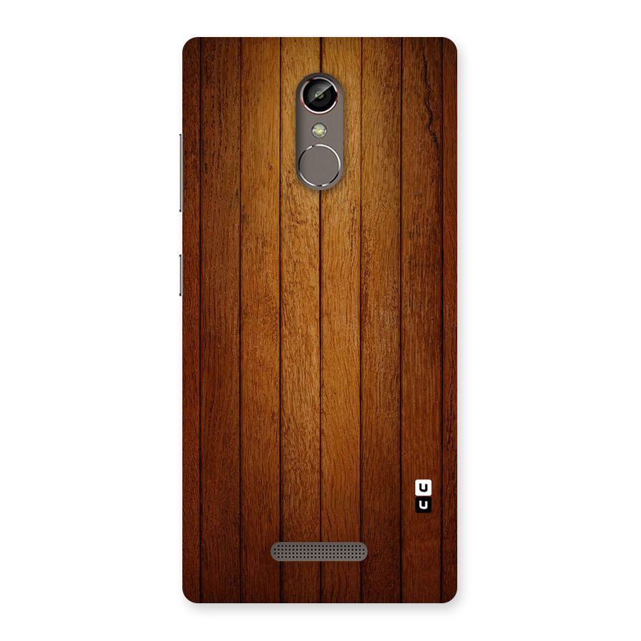 Proper Brown Wood Back Case for Gionee S6s