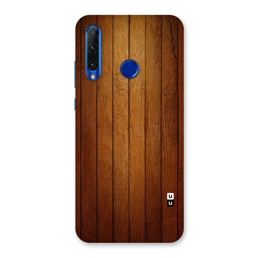Proper Brown Wood Back Case for Honor 20i