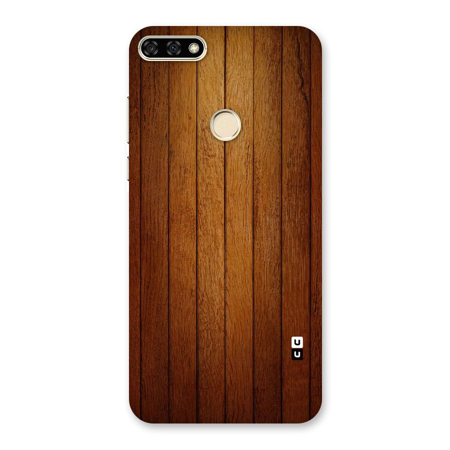 Proper Brown Wood Back Case for Honor 7A