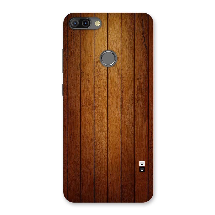Proper Brown Wood Back Case for Infinix Hot 6 Pro
