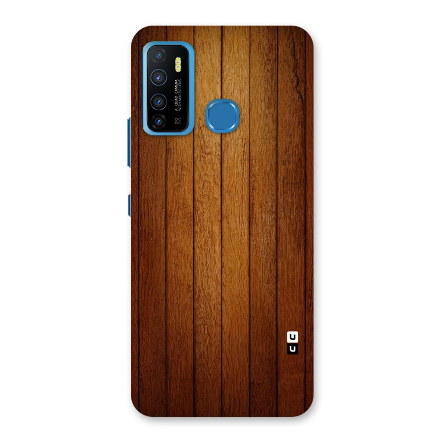 Proper Brown Wood Back Case for Infinix Hot 9