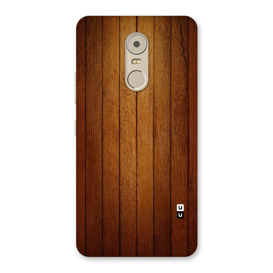 Proper Brown Wood Back Case for Lenovo K6 Note