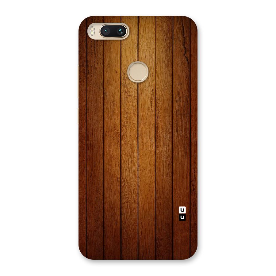Proper Brown Wood Back Case for Mi A1