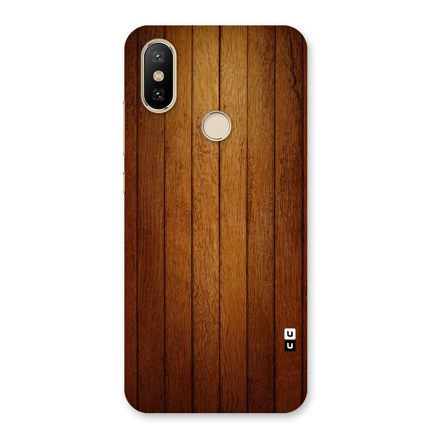 Proper Brown Wood Back Case for Mi A2