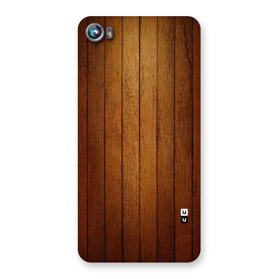 Proper Brown Wood Back Case for Micromax Canvas Fire 4 A107