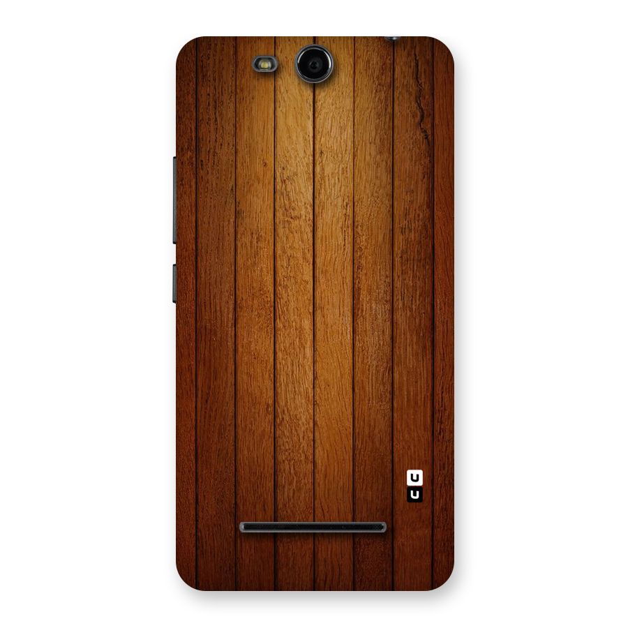 Proper Brown Wood Back Case for Micromax Canvas Juice 3 Q392