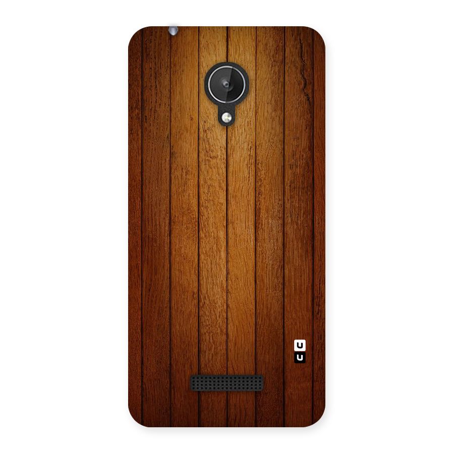 Proper Brown Wood Back Case for Micromax Canvas Spark Q380