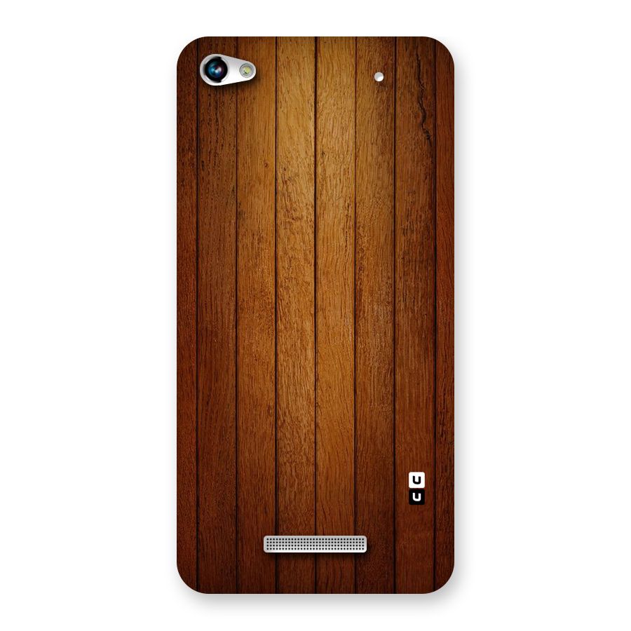 Proper Brown Wood Back Case for Micromax Hue 2