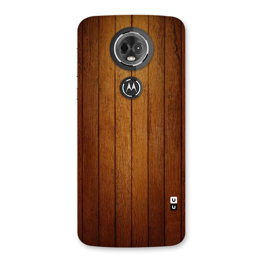 Proper Brown Wood Back Case for Moto E5 Plus