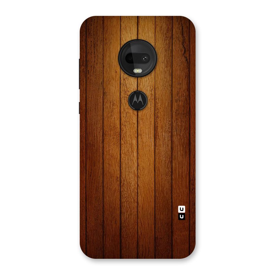 Proper Brown Wood Back Case for Moto G7